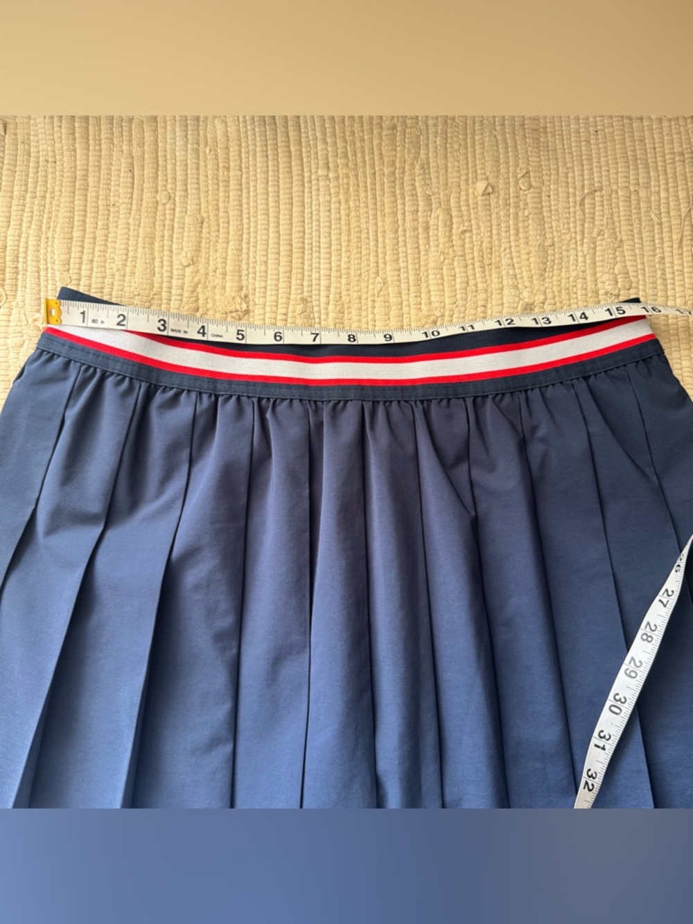 Walter Hagen Navy Pleated Skort Striped Waist Athletic Preppy - Picture 6 of 8